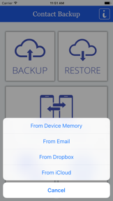 Contact Backup & Transfer screenshot