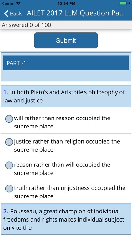 AILET Exam Prev Papers