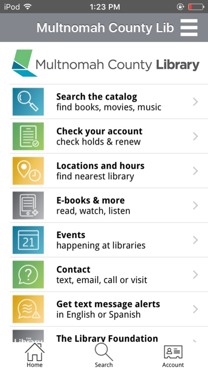 Multnomah County Library Mobile