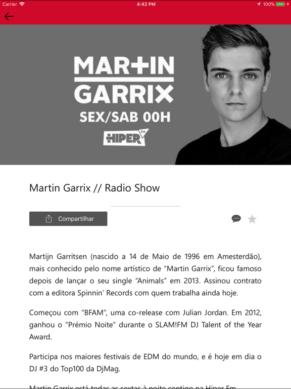 Hiper Fm iPad screenshot 3 - Music app