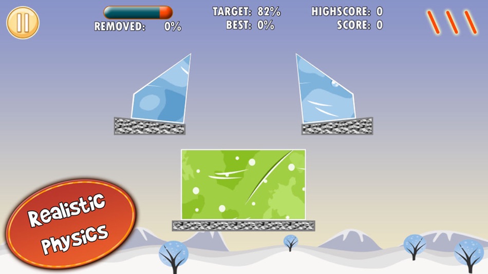 #2. Cut Ice Blocks With Three Slices Pro (iOS) 由: Vinta Games