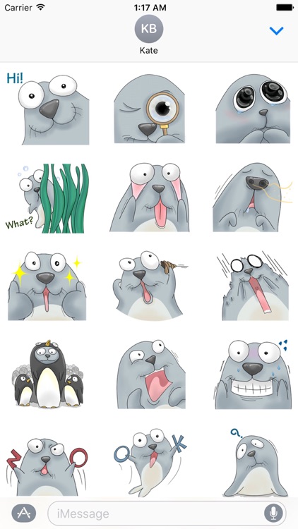 Cute Seal Sealmoji Sticker