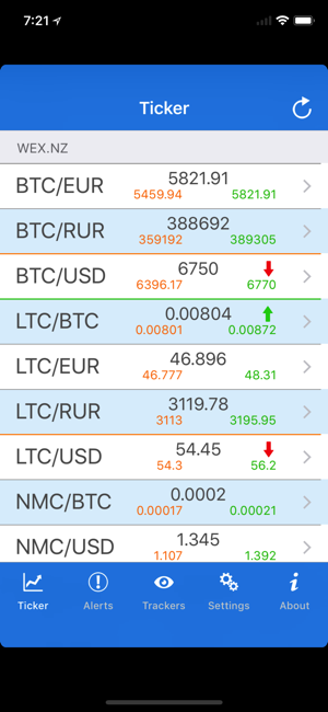 ‎BTC bitcoin price alerts Screenshot