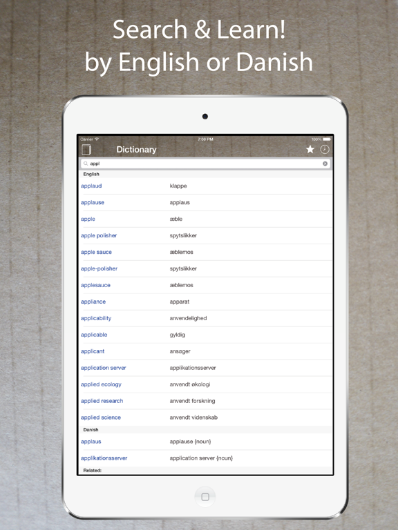 Screenshot #4 pour Danish English Dictionary Pro