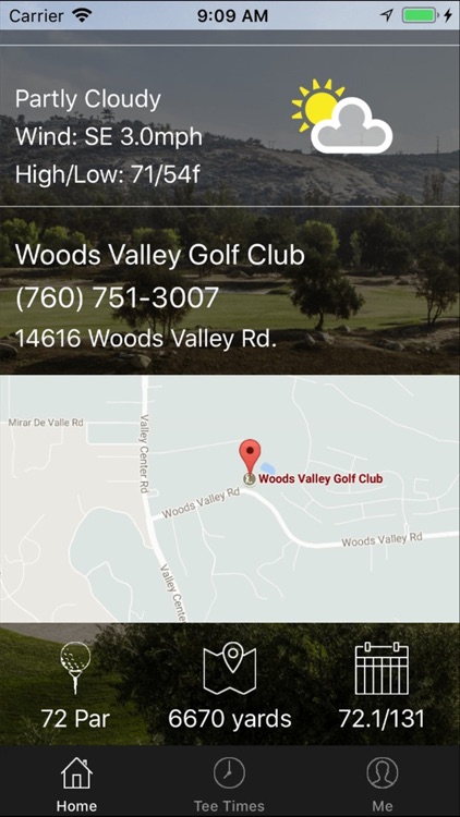 Woods Valley Golf Tee Times