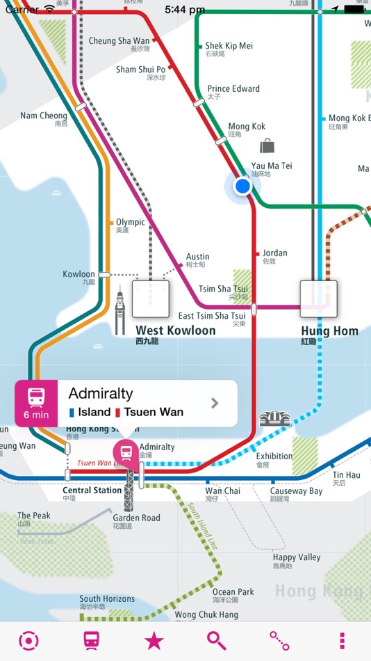 #1. Hong Kong Rail Map Lite (iOS) Podle: Urban-Map