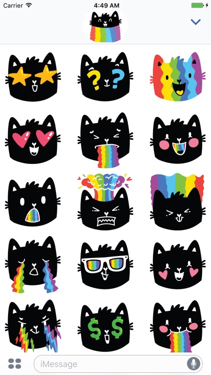 Rainbow cat! Stickers for iMessage screenshot-3