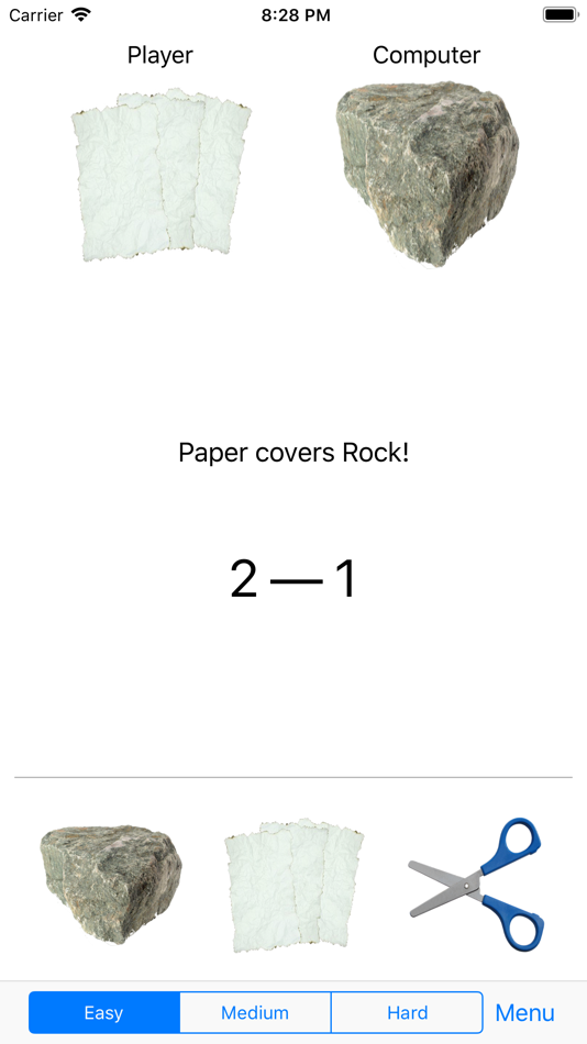 #2. Rock Paper Scissors Mobile (iOS) Podle: Anant Jain