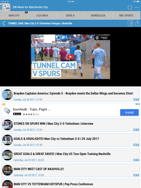 24h News for Manchester City iPad screenshot 5 - News app