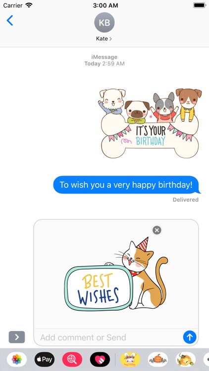 Cute Happy Birthday screenshot-4