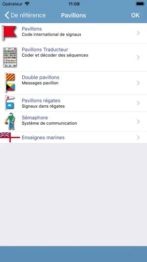 Capture d'écran de Marine R Gles & Signaux sur iPhone 5