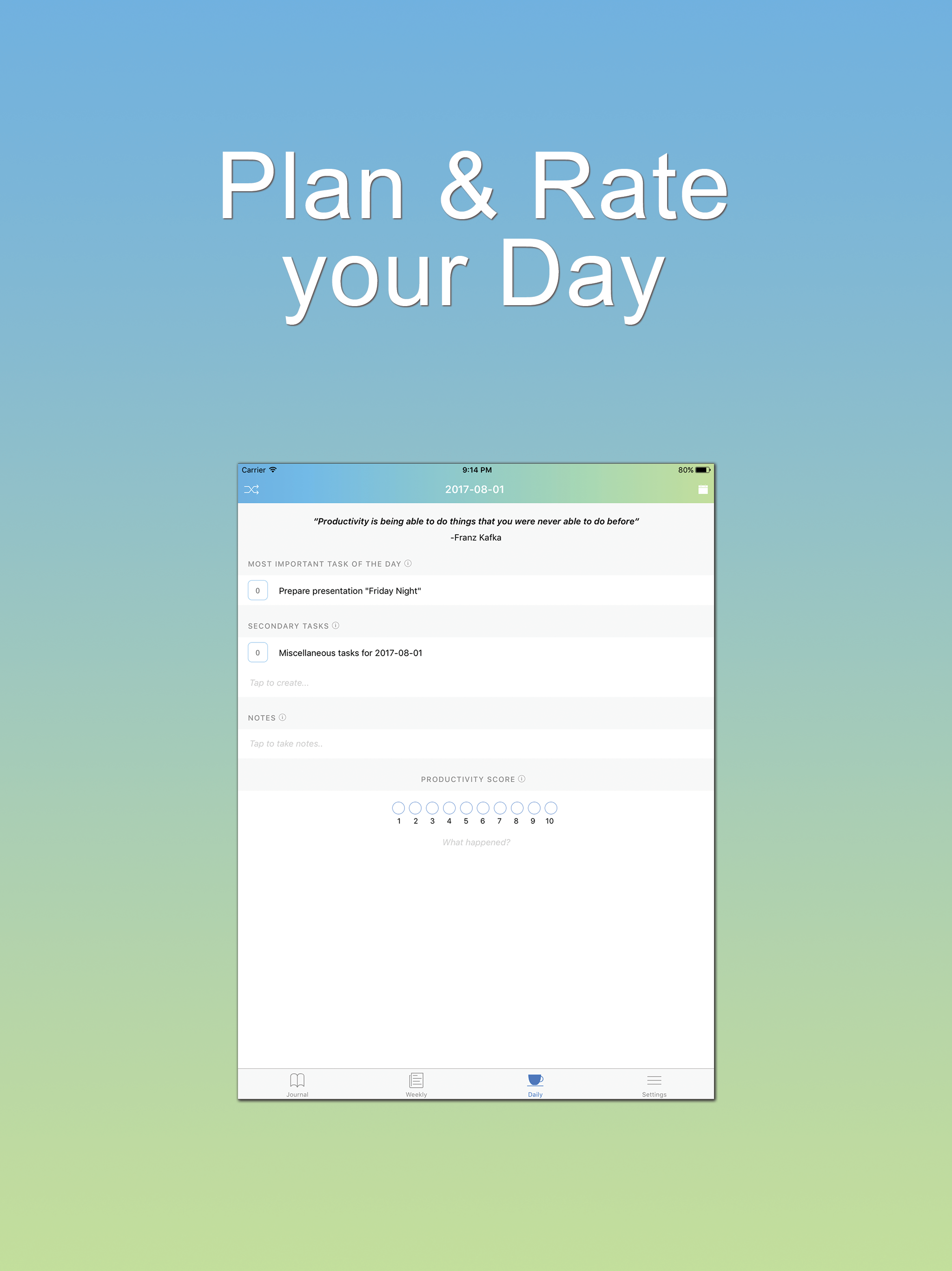 Productivity Journal