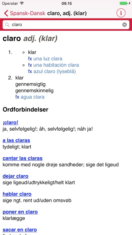 Gyldendal's Spanish Danish Dictionary - Medium screenshot-3