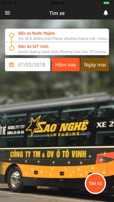 Sao Nghệ-Mua vé xe Online screenshot 2