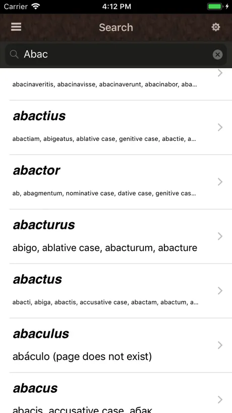 Latin Lexicon Dictionary
