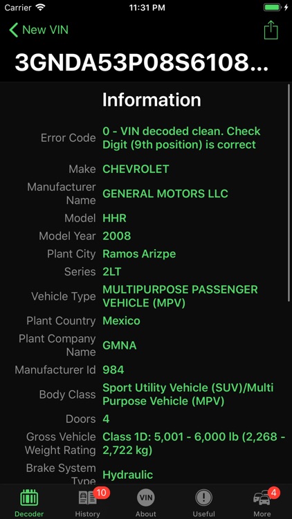 Check VIN Decoder