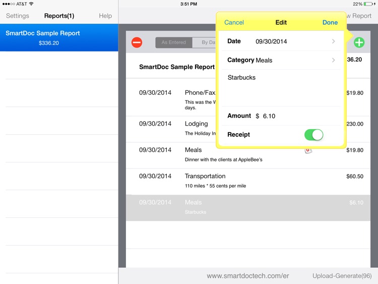 SmartDoc Expense Report screenshot-3