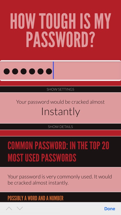 How Tough Is My Password?