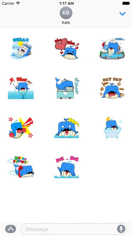 Funny Giant Blue Whale Sticker