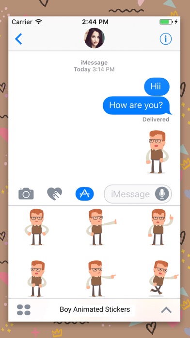 Genius Boy: Animated Stickers screenshot 2