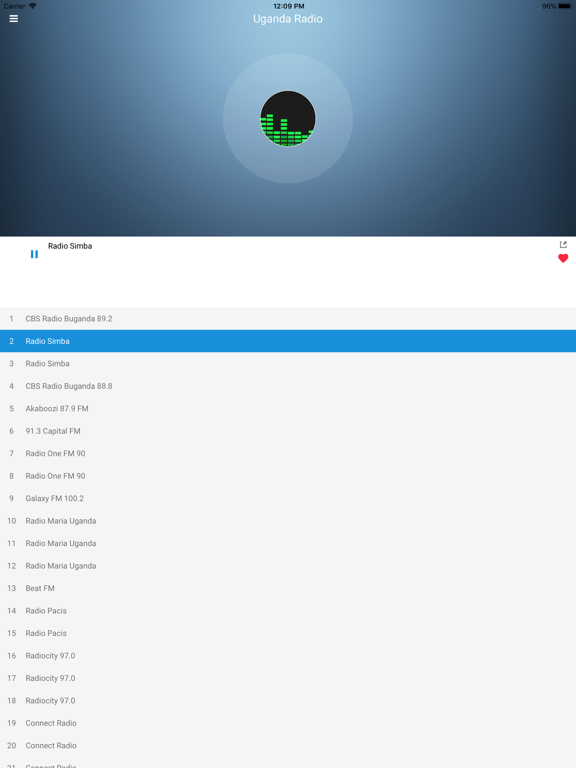 Uganda Radio Station Online FM iPad screenshot 5 - Music app