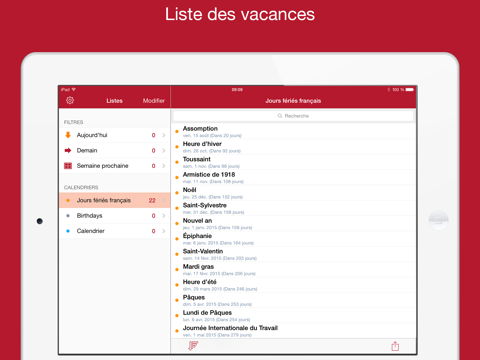 Screenshot #5 pour Cal List - Événements liste