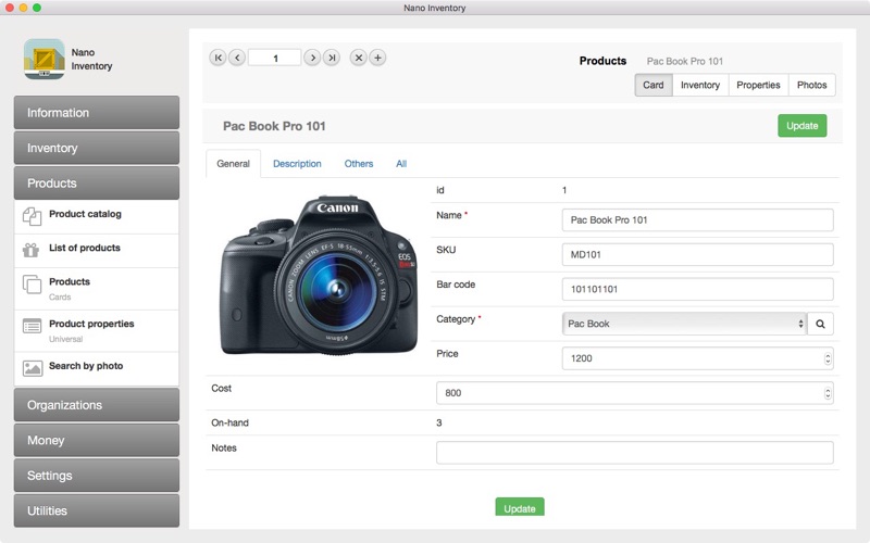 nano inventory iphone screenshot 2