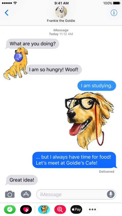 Golden Retriever Illustrated Stickers