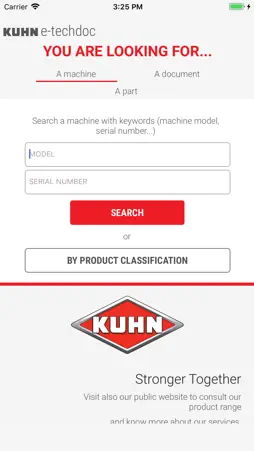 KUHN e-techdoc screenshot 2