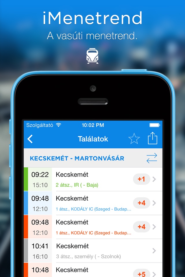 iMenetrend - vasúti menetrend screenshot 3