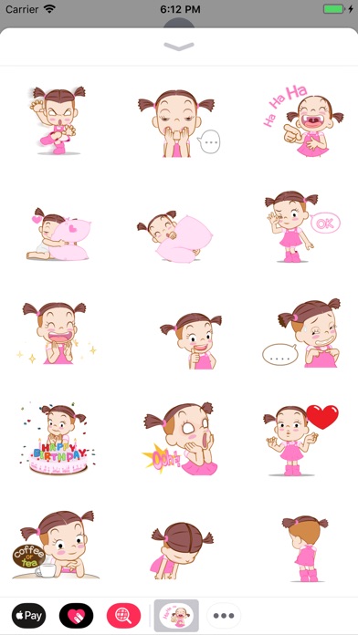 Lovely Girl Animated Stickers screenshot 2