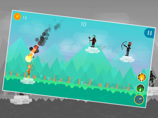 Screenshot #4 pour Funny Archers - 2 Player Archery Games