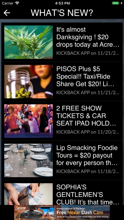 VEGAS KICKBACK APP