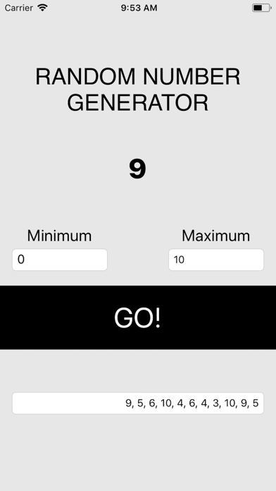 Simple Random Number Generator screenshot 2