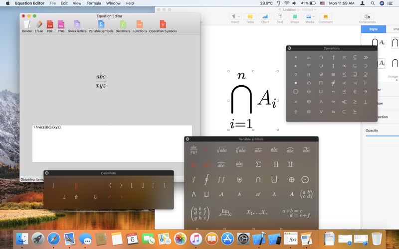 Screenshot #1 pour Equations Editor