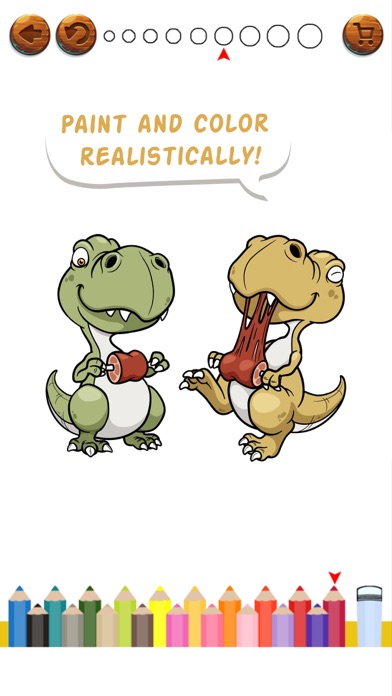 Cute Dinosaur Coloring Book screenshot 1