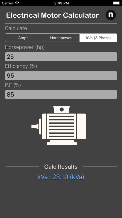 Electrical Motor Calculator screenshot-4