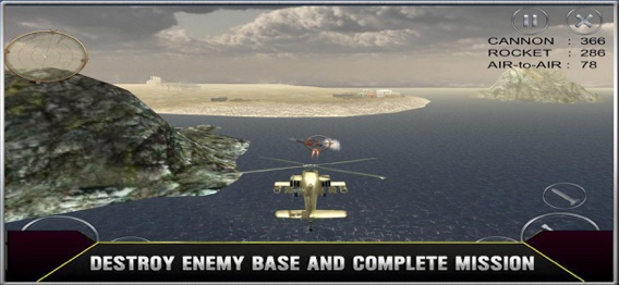 Gunship Helicopter Flying Missのおすすめ画像3