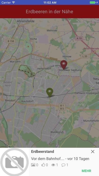 ErdbeerMap - Finde Erdbeeren