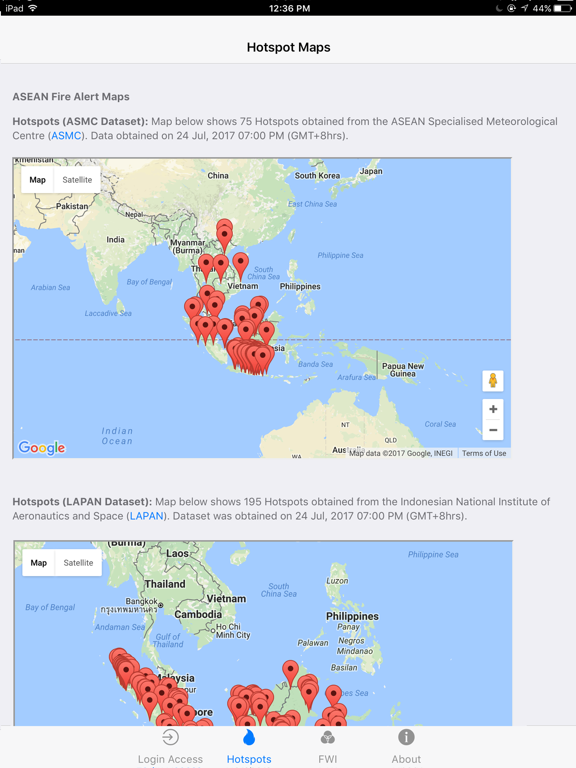 Screenshot #5 pour ASEAN Fire Alert Tool