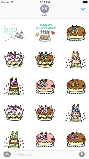 Animated Birthday Sticker Ver2