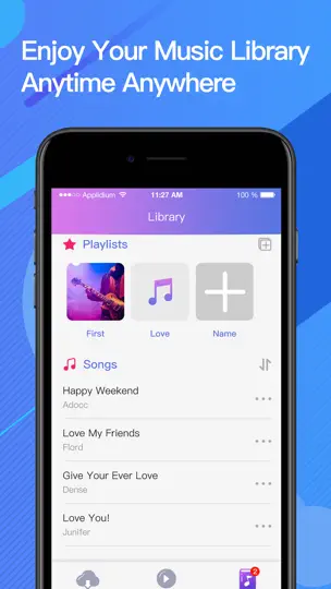 Screenshot von OfflineMusic.app auf dem iPhone 5