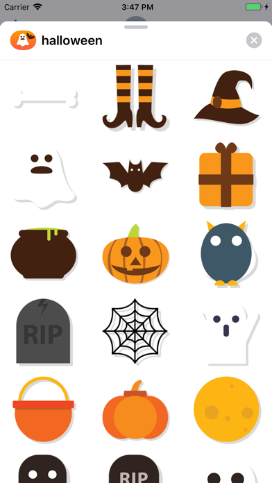 Ultimate Halloween Stickers! iPhone screenshot 1 - Stickers app