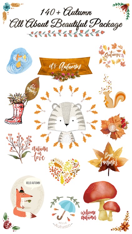 Autumn Love - Animal & Text & Elements Pack