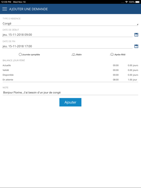 Screenshot #4 pour Absence Planner