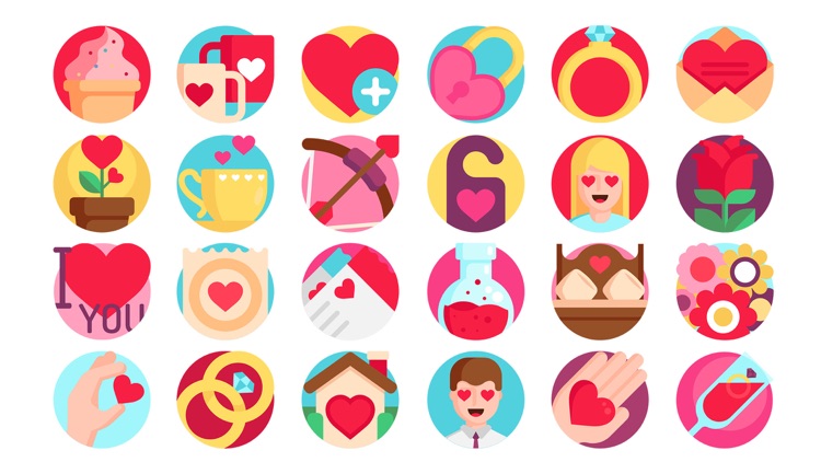 Valentines Day Stickers.