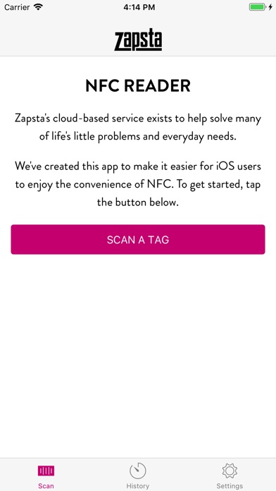 Zapsta NFC Reader screenshot 2