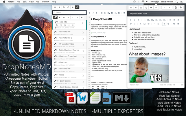 DropNotesMD  - Markdown Text Editor & Note Taker(圖2)-速報App