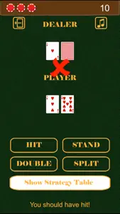 Blackjack Basic Strategy Practice screenshot #3 for iPhone