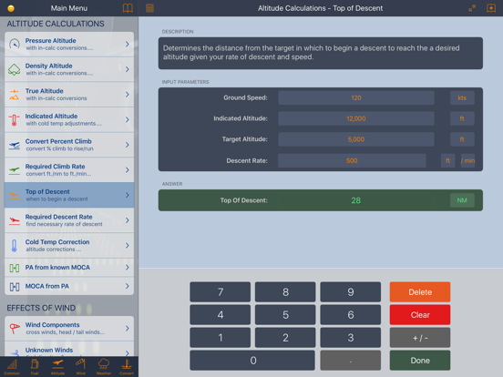 E6B Aviation Calculator iPad app afbeelding 4